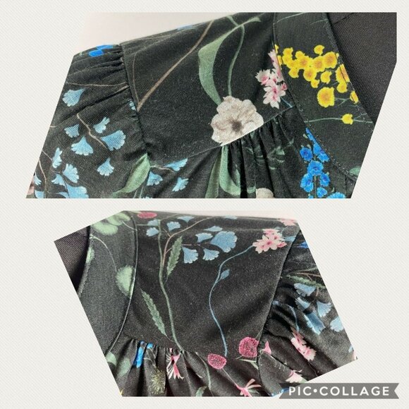 Anna Glover x H&M Peasant Top Womens XS Floral Oversized - Picture 5 of 12
